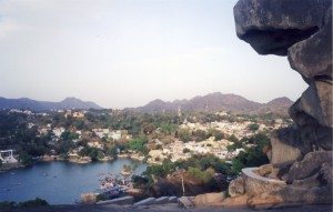 A view of the lake and town from Toad Rock
