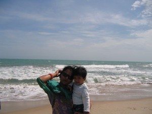 Blue water at Dhanuskodi