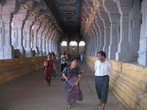 Walking thru more than 1200 pillars in Rameshwaram temple