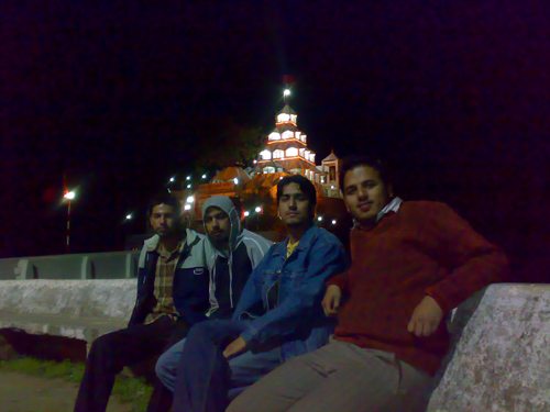 In front of the Bhima Kali Mandir !