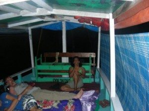 Night on the boat...no complaints...it was the best night ever. The boat rolled, just enough to lull us into a blessed sleep.