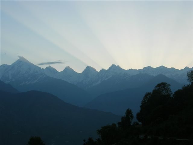 Panchachuli during sunrise