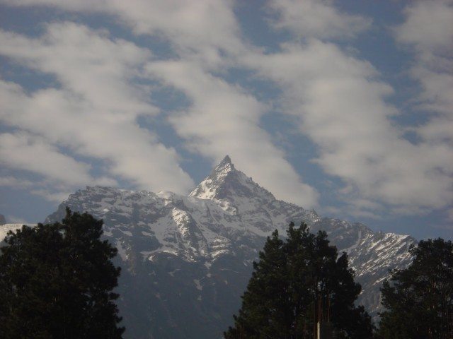 Kinner Kailash adorned by beautiful clouds
