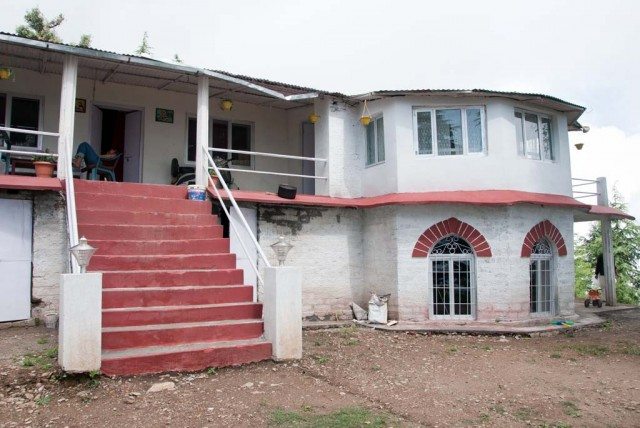 The non-intimidating front terrace 