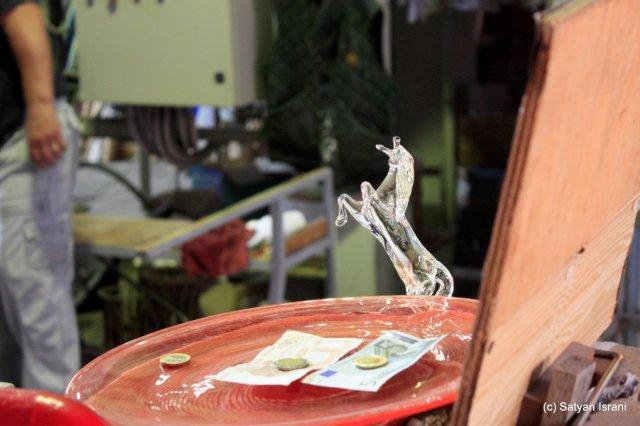 PIC 12 - Glass horse carved by artisan at Murano island