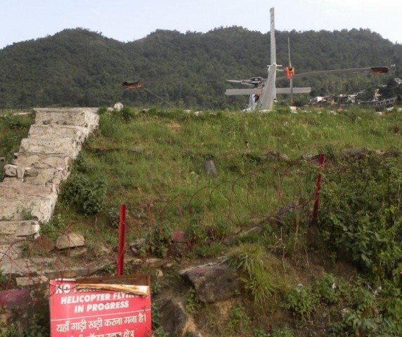 Helicopter sevice at Phata 