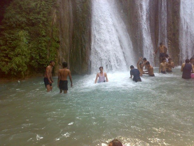 Enjoying at kempty fall