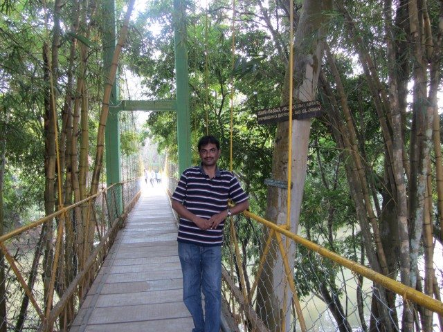 Hanging Bridge over River Cauvery at the entrance