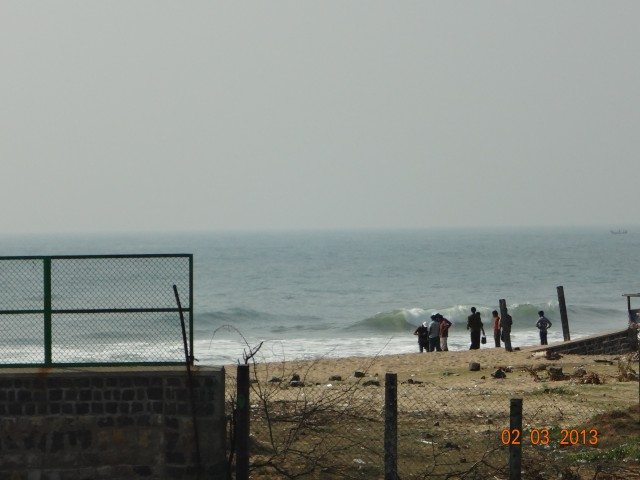 Beach view from shore temple
