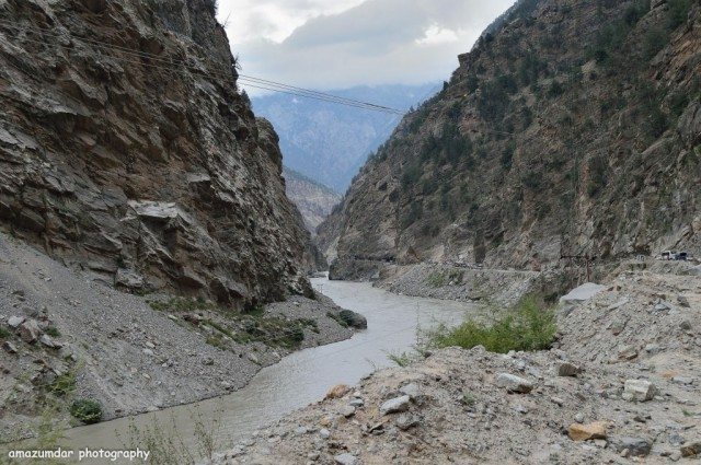 While stuck in a landslide