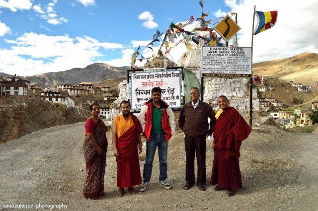 With Monks At Kibber