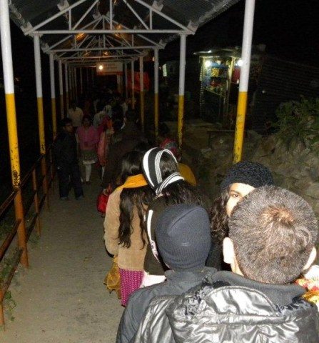 long queue for Darshan 