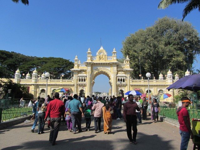 The entrance arch to the Mysore Palace