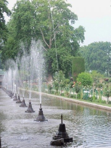 Beautiful fountains in Shalimar