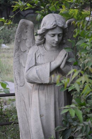 An old statue at Saharanpur's British Cemetary. 