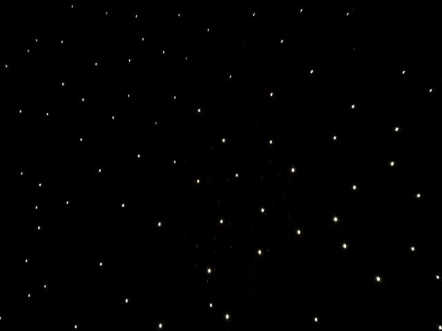 The starry-night interior of the first lift