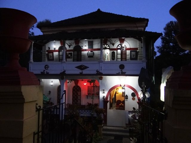 A beautifully lit house at dusk