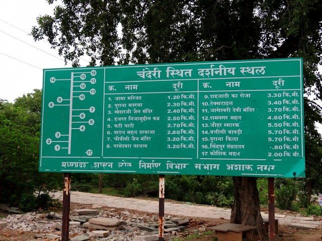 Chanderi - Attractions Map