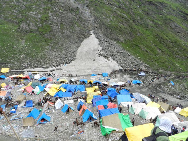 Tents on Ice at Amarnath