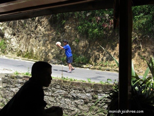 Football is the sport here.