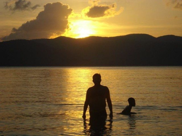 Awesome view of sunset chidiya tapu port blair