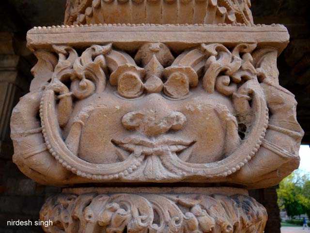 Column from Qutb Complex with Kirtimukh