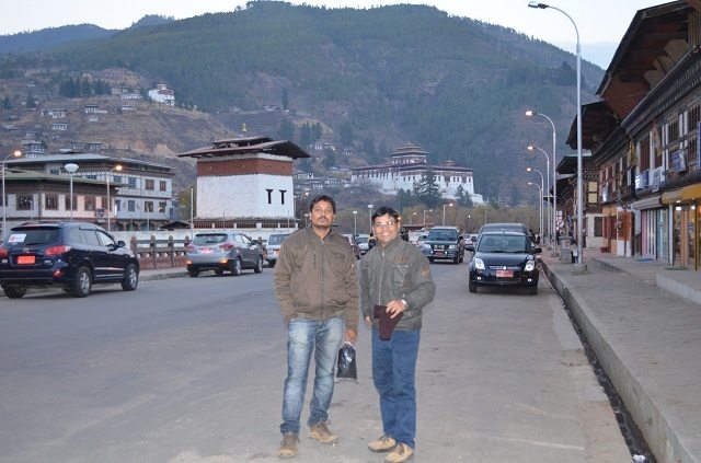 An evening in Paro Town
