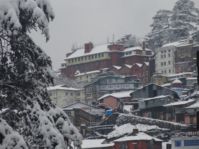Shimla City covered in Snow