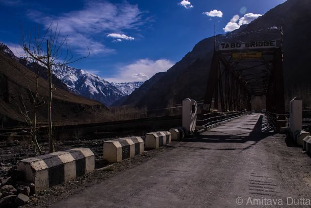 Tabo village, nice metal road for a small stretch 