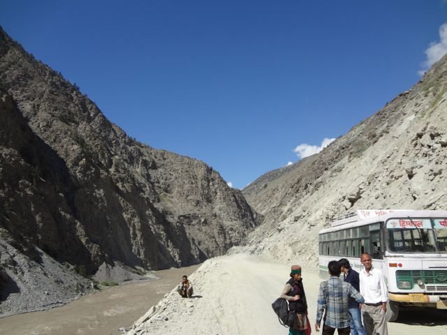 Barren mountain in the cold desert