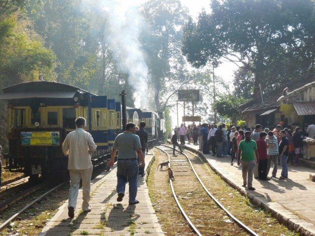 Passengers taking break at Hillgrove station
