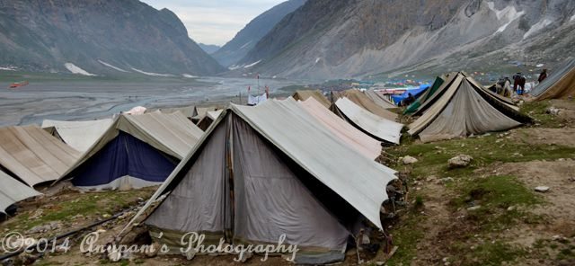 Tents on the Bank of Panchtarni River