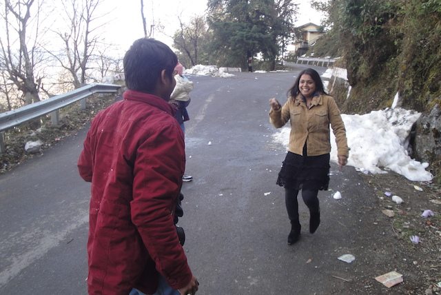 Some snow play on roads 