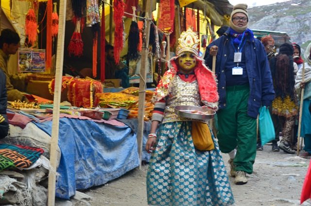 Girl in the colourful costume was from Mathura. Age! 9 years only.