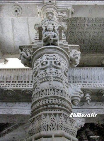 Beautiful carved pillar.