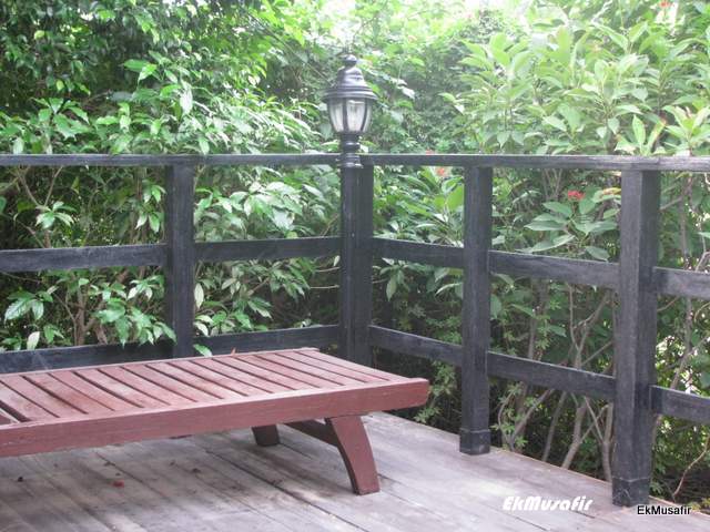 Deck chair outside our tent.