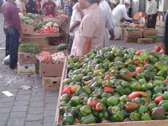 The poor-man's flea market with filth similar to that in Indian cities 