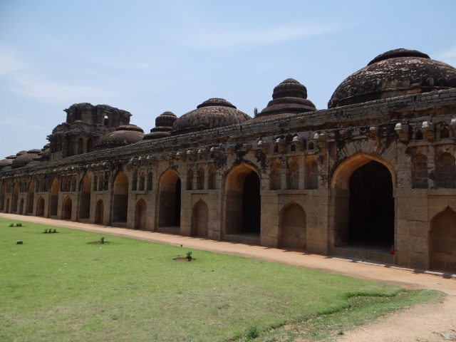 Ancient elephant stables at Hampi