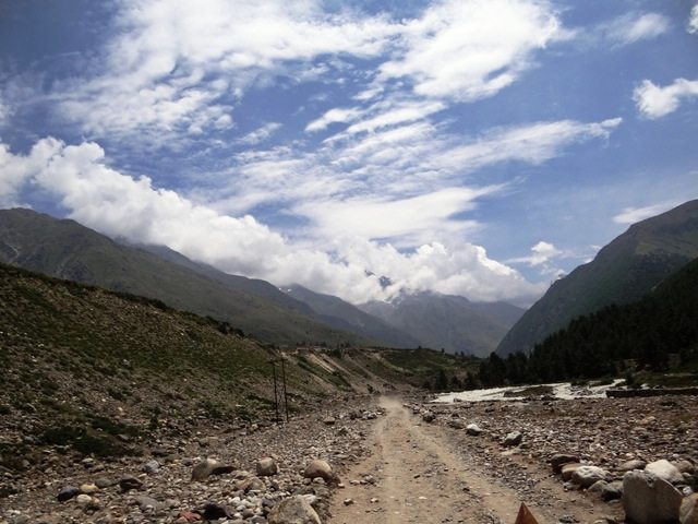 Near the riverbed at Chhitkul