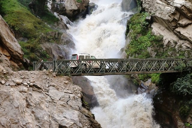 Pangi Nallah. The spray from it reaches well over 10 metres!