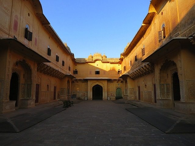 Main courtyard of Madhavendra Palace, Nahargarh Fort - which connects nine halls