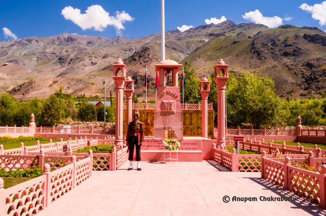 Close view of the War Memorial