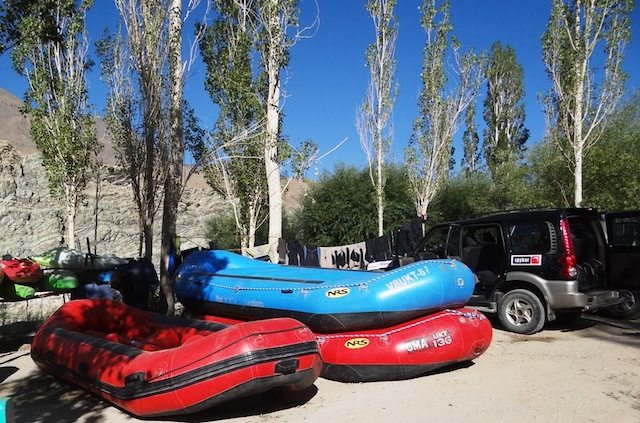 The Rafts we used for the white water experience...