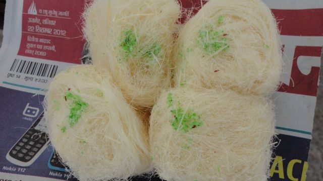 Desi Sohan-Papdi at Anasagar Lake