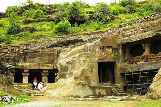 The greenery around caves