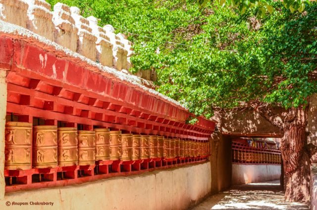 Prayer Wheels at the Monastery