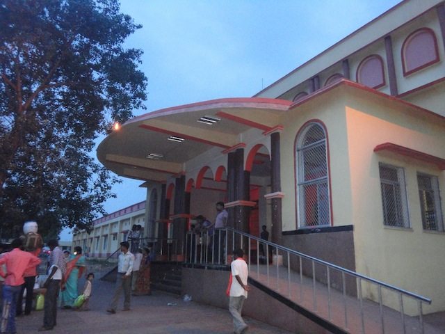 Outside Parasnath Railway Station