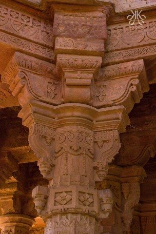 Stone carving on the rock and turned into a foundation pillor of a floor was a wonder of the architecture