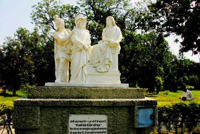 The sculpture showing the journey of Christ to the immortality