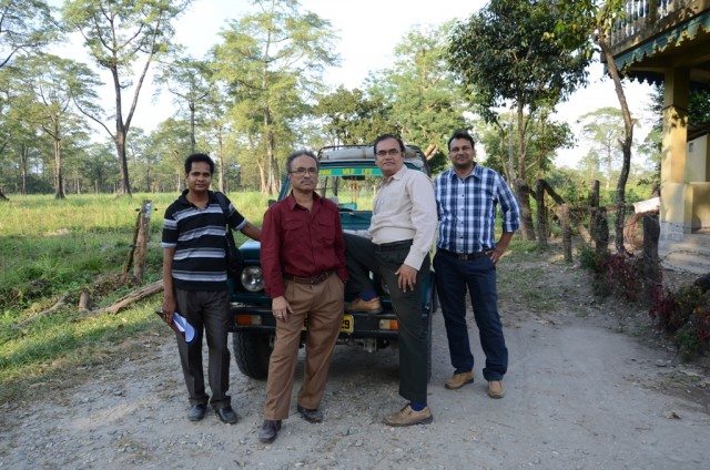 Another group photo. From left Tiku, Rajib, me, and Yogendra